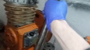 Компрессор для гаража. СО-243.1 (СО-7Б). Ровняю фланец под "лягушку".  Часть 5