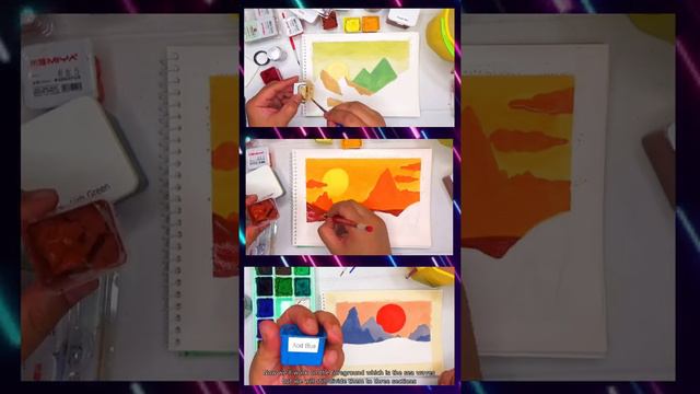 MyArtLife | 3 Artworks | 1 Theme: Nature | Same ArtMat: MIYA HIMI GOUACHE PAINTS