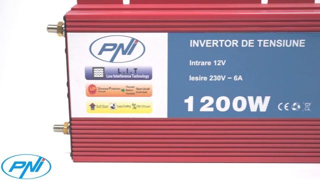 Invertor de tensiune PNI L1200W alimentare 12V iesire 230V смотреть онлайн
