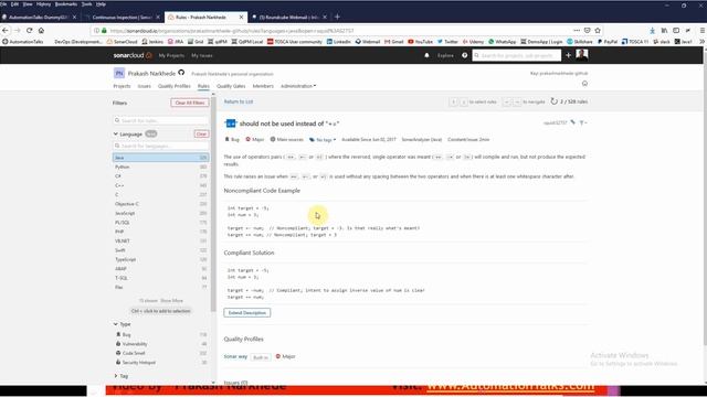 CICD for Automation Testers - 13.7 - Quality Profile and Rule in SonarQube смотреть онлайн
