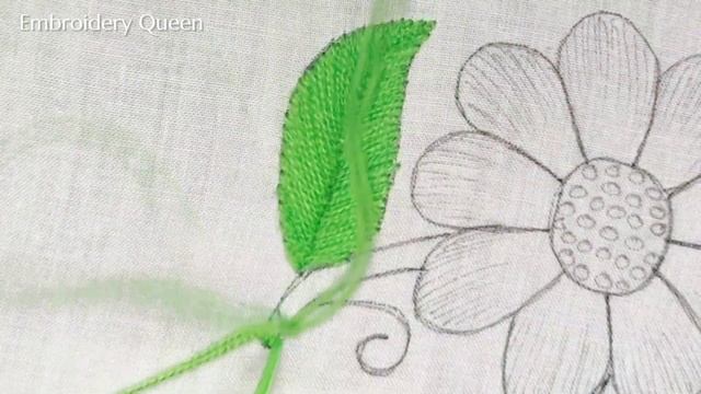 Simple Hand embroidery: Very easy flower embroidery stitches - цветочная вышивка