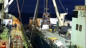 Работа в море. Перегруз с ПЗ "Пётр Богданов".