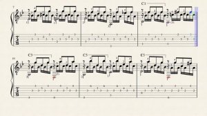 Etude - Napoléon Coste (1806 - 1883) Tablature