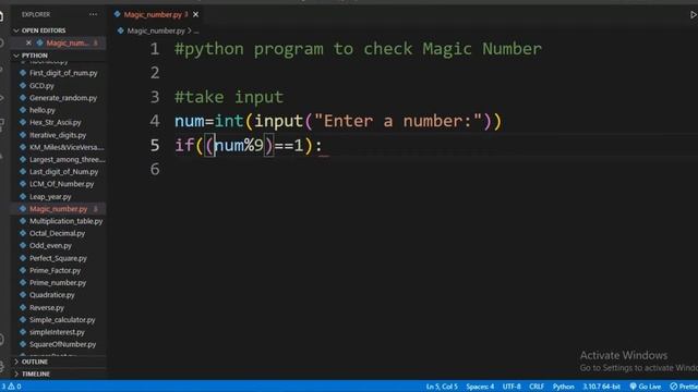 Magic Number in Python||Python Program Beginner