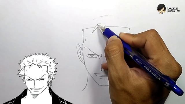 How to draw Zoro from One Piece смотреть онлайн