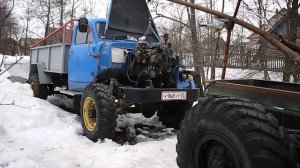 Газ 63. ЗМЗ-402. Снимаем двигатель.