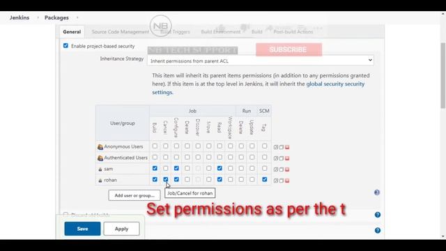 Configure Security Settings for a Project in Jenkins смотреть онлайн