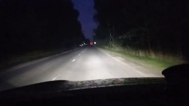 Bi-led на скорости 60-70 км/ч освещение обочины, знаков, смотреть онлайн