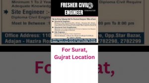 JOBS FOR FRESHERS CIVIL ENGINEERS ! Apply Fast #freshersjob