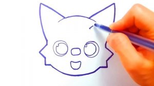 How to draw a PinkFong fox / Как нарисовать корону Пинкфонг / Пинкфонг түлкісін қалай салуға болады