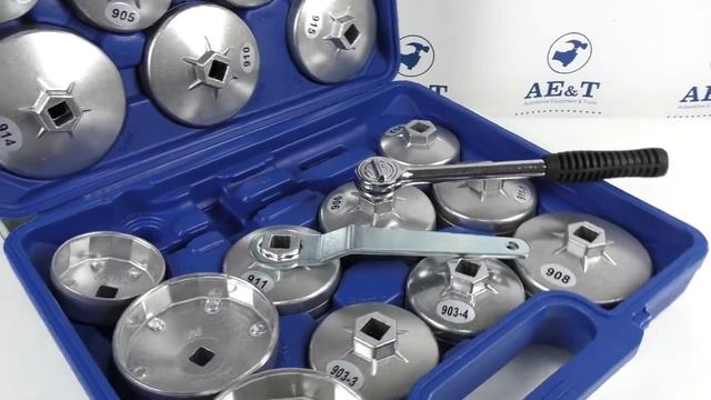 Съемники масляных фильтров алюминиевые (23 предмета) TA-A1013