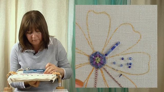 How to sew beads to fabric - methods for individual beads or rows!