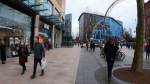 Cardiff 4K - Wales - City center Cardiff - Busy streets - Virtual walk around Cardiff