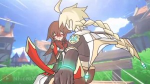 Aether Headpats Amber! (Genshin Impact Fan Animation)