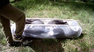 САМОДЕЛЬНАЯ надувная ЛОДКА из двух камер и пленки. Лодка своими руками #DIY
