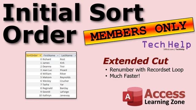 Setting an Initial Sort Order for Records in a Table in Microsoft Access смотреть онлайн