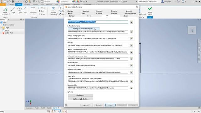 Как поменять единицы измерения в Autodesk Inventor c in на mm