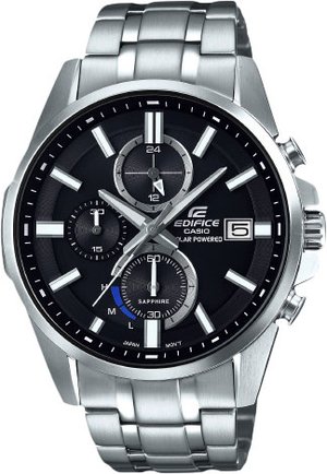 Японские наручные часы Casio EFB-560sbd-1A с хронографом на солнечной батарее с сапфировым cтеклом