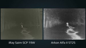 Сравнительный тест изображения тепловизионных прицелов iRay Saim SCP 19W и Arkon Alfa II ST25