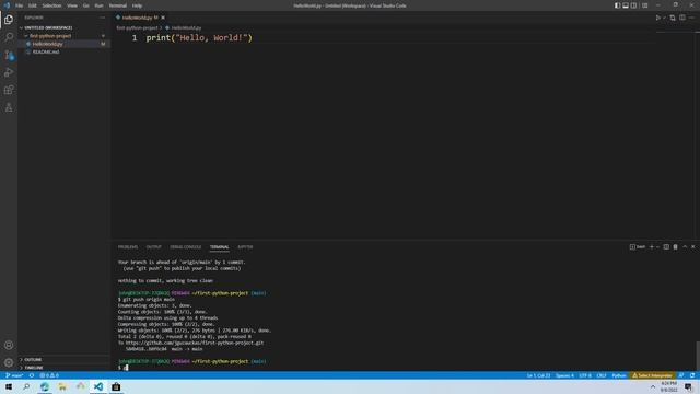 Git/GitHub Practice & Python Intro Tutorial 6 - Practice committing/pushing with Python смотреть онлайн