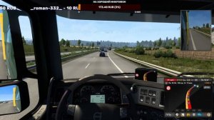 Euro Truck Simulator на Руле Logitech momo Racing Первый запуск