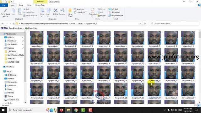 Face Recognition based Attendance System using Machine Learning | Python Final Year Project 2023