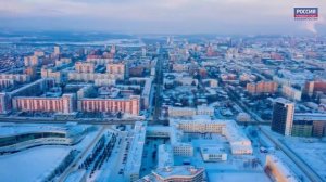 Уфа с птичьего полёта, Зима