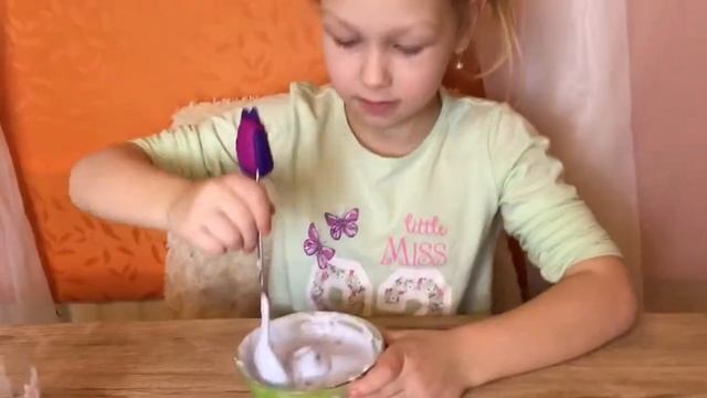 Лизун без клея! Из шампуня, пены для бритья и соли!!! смотреть онлайн