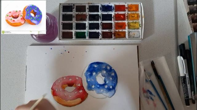 Время рисовать: Акварель (Пончики) смотреть онлайн