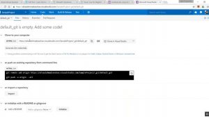 Creating Git repository under VSTS project