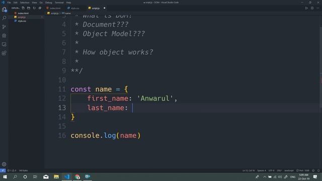 JavaScript DOM Manipulation - Part 1 | How does object work
