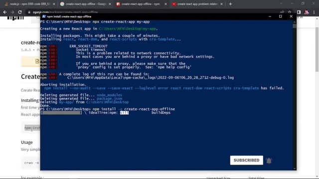 How to fix npx create-react-app error | npx create-react-app not working - solution смотреть онлайн