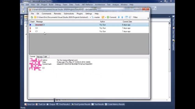 Using Git with Visual Studio 2010 смотреть онлайн