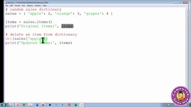 Dictionary Methods in Python | Dictionary Built-in Functions | Python Dictionary Practical Example