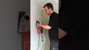 Cutting a chase using a Milwaukee wall chaser (WCE 30)