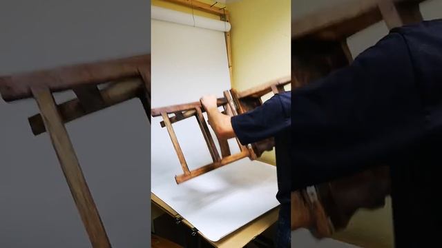 Деревянный раскладной стул-лестница