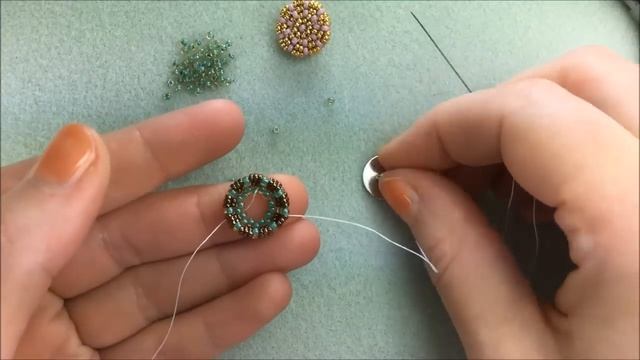 Beaded Button- DIY Jewelry Making Tutorial by PotomacBeads смотреть онлайн