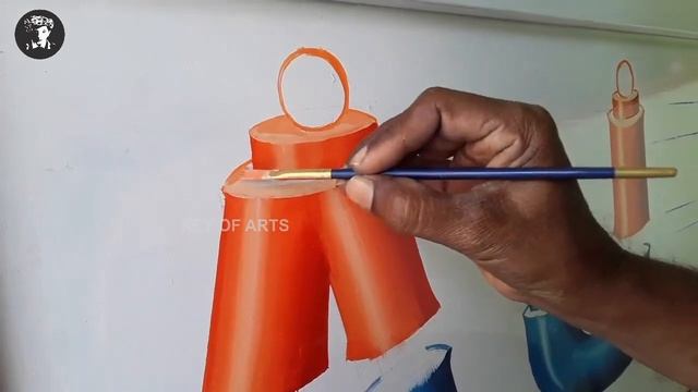 Sign Painting Letter Writing 3D Font Gradient Color Design - key of arts смотреть онлайн