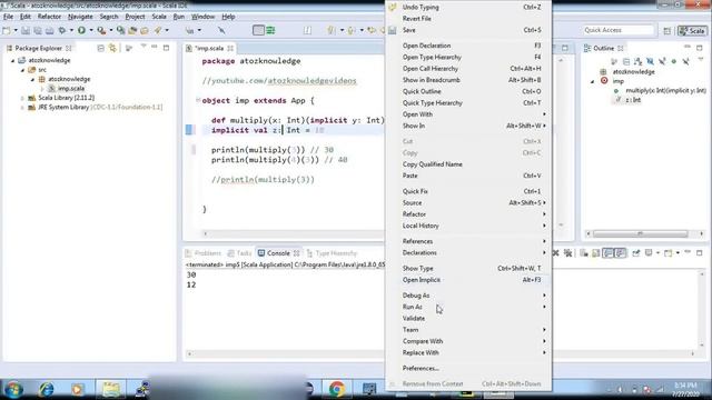 Scala : Implicit Parameters смотреть онлайн