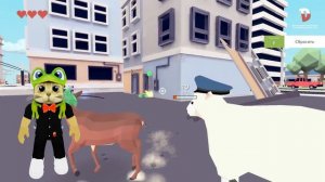 БЕЗУМНЫЙ ОЛЕНЬ в ГОРОДЕ! Что он тут натрворил | DEEEER Simulator | Симулятор смешного оленя #1
