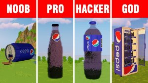 Minecraft NOOB vs PRO vs HACKER vs GOD: PEPSI STATUE HOUSE BUILD CHALLENGE in Minecraft