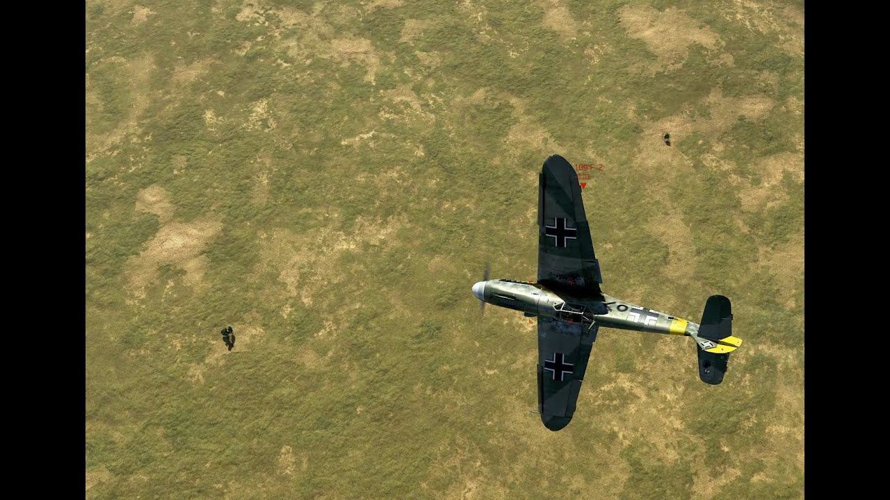 Пара Як1б 127 серии против пары Bf109F2.  Сталинград, сбито 2 мессера. Очень нудно и затянуто