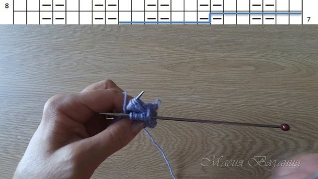 Коса из резинки 2х2 на 22 петли