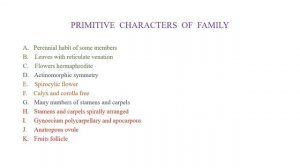 B. Sc. Part II, Botany, Paper II, Taxonomy, Title:  Family-RANUNCULACEAE  PART- IV By Dr. O P Sharm