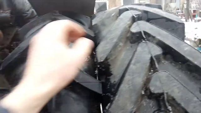 Новые большие колеса на минитрактор.