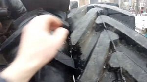 Новые большие колеса на минитрактор.