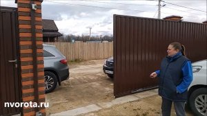 Откатные ворота на винтовых сваях отзыв после года НОВЫЕ ВОРОТА
