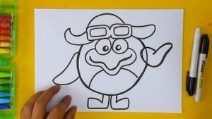 ПИН рисуем мультик СМЕШАРИКИ урок рисования для детей.