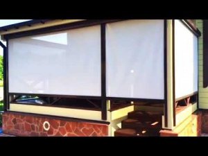 Вертикальные маркизы с перфорированной тканью и автоматикой * Маркиза.Ру