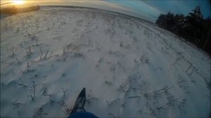 испытал маленькую гусеницу Муравей на самодельном снегоходе